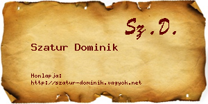 Szatur Dominik névjegykártya