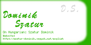 dominik szatur business card